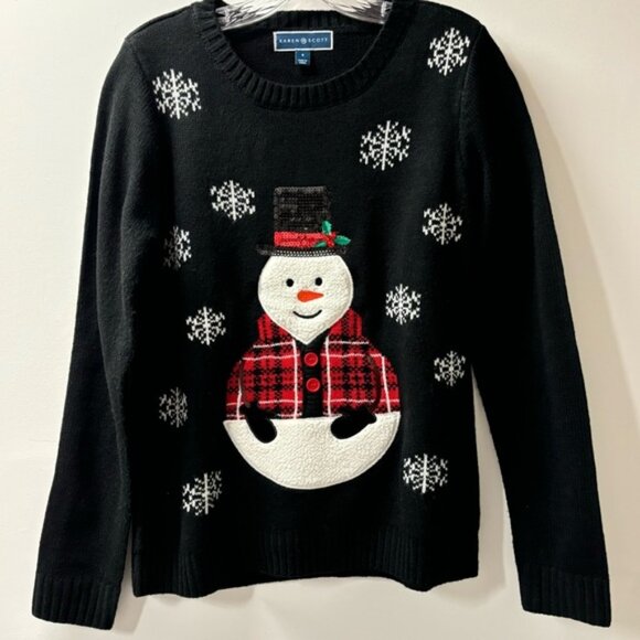 Karen Scott Christmas Sweater Women S - Picture 1 of 7